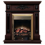 Fobos lux Золото Электрокамин Lilian с очагом Fobos Lux / Majestic Lux Темный орех (RealFlame) 