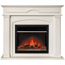 Электрокамин Mirra с очагом Moonblaze Lux Белый дуб (RealFlame)