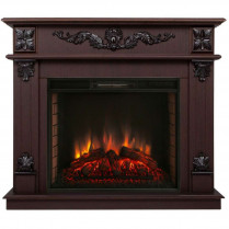 Электрокамин Philadelphia с очагом Epsilon 26 s Ir Темный орех (RealFlame)