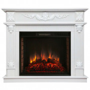 Электрокамин Philadelphia с очагом Epsilon 26 s Ir Белый дуб (RealFlame)