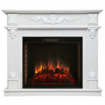 Электрокамин Philadelphia с очагом Epsilon 26 s Ir Белый дуб (RealFlame)