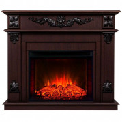 Электрокамин Philadelphia с очагом Evrika 25,5 Led Темный орех (RealFlame)