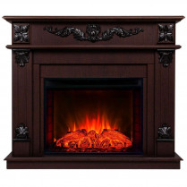 Электрокамин Philadelphia с очагом Evrika 25,5 Led Темный орех (RealFlame)
