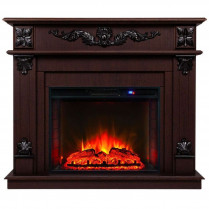 Электрокамин Philadelphia с очагом Sparta 25,5 Led Темный орех (RealFlame)