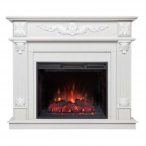 Электрокамин Philadelphia с очагом Sparta 25,5 Led Белый дуб (RealFlame)