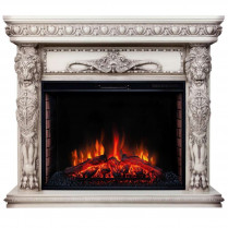 Электрокамин Romano с очагом Epsilon 33 S IR Белый дуб