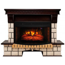 Электрокамин Stone 33W с очагом Firespace 33W S IR Античный дуб