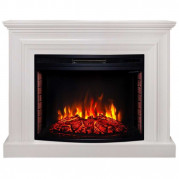 Электрокамин Weston с очагом Firespace 33 S IR Белый дуб (RealFlame)