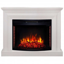 Электрокамин Weston с очагом Firespace 33 S IR Белый дуб (RealFlame)