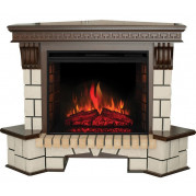 Электрокамин Stone 26 угловой с очагом Epsilon 26 Античный дуб