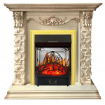 Majestic  золото Электрокамин Adriana с очагом Fobos FX M / Majestic FX M Слоновая кость (RoyalFlame)
