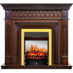 Fobos золото Электрокамин Alexandria с очагом Fobos FX M / Majestic FX M Махагон (RoyalFlame)
