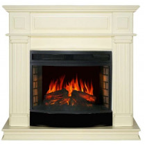 Электрокамин Atlanta с очагом Dioramic 25 LED FX Слоновая кость (Royal Flame) 