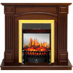 Fobos золото Электрокамин Boston с очагом Fobos FX M / Majestic FX M Темный дуб (RoyalFlame)