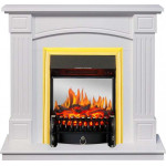 Fobos золото Электрокамин Boston с очагом Fobos FX M / Majestic FX M Белый (RoyalFlame)