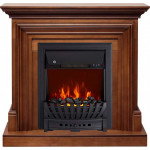 Aspen черный Электрокамин Bradford с очагом Aspen Black / Brass Орех (RoyalFlame)