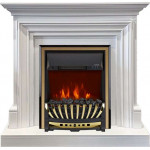 Aspen золото Электрокамин Bradford с очагом Aspen Black / Brass Белый (RoyalFlame)