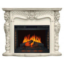 Электрокамин Castle с очагом Vision 30 EF LED FX Слоновая кость (Royal Flame)