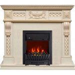 Aspen черный Электрокамин Corsica с очагом Aspen Black / Brass Слоновая кость (RoyalFlame)