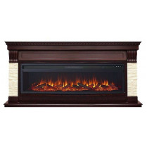 Электрокамин Denver с очагом Vision 60 LOG LED Темный дуб (Royal Flame)
