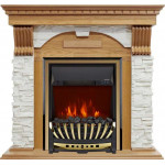 Aspen золото Электрокамин Dublin сланец белый с очагом Aspen Black / Brass Дуб (RoyalFlame)