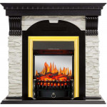 Fobos золото Электрокамин Dublin сланец белый с очагом Fobos FX M / Majestic FX M Венге (RoyalFlame)