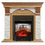 Majestic черный Электрокамин Dublin сланец белый с очагом Fobos FX M / Majestic FX M Дуб (RoyalFlame)