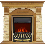 Aspen золото Электрокамин Dublin сланец с очагом Aspen Black / Brass Дуб (RoyalFlame)