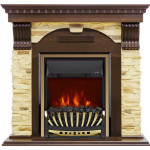 Aspen золото Электрокамин Dublin сланец с очагом Aspen Black / Brass Темный дуб (RoyalFlame)
