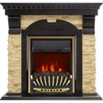 Aspen золото Электрокамин Dublin сланец с очагом Aspen Black / Brass Венге (RoyalFlame)