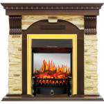 Fobos золото Электрокамин Dublin угловой сланец с очагом Fobos FX M / Majestic FX M Темный дуб (RoyalFlame)