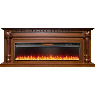 Электрокамин Edinburg с очагом Vision 60 LED Темный орех (Royal Flame)