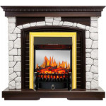 Fobos золото Электрокамин Glasgow с очагом Fobos FX M / Majestic FX M Темный дуб (RoyalFlame)