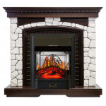 Majestic черный Электрокамин Glasgow с очагом Fobos FX M / Majestic FX M Темный дуб (RoyalFlame)