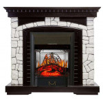 Majestic черный Электрокамин Glasgow с очагом Fobos FX M / Majestic FX M Венге (RoyalFlame)