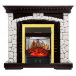 Majestic  золото Электрокамин Glasgow с очагом Fobos FX M / Majestic FX M Венге (RoyalFlame)
