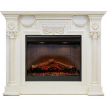 Электрокамин London с очагом Symphony 26 Cлоновая кость (Royal Flame)