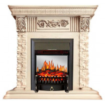 Электрокамин Luxemburg с очагом Fobos FX M / Majestic FX M Слоновая кость (RoyalFlame)