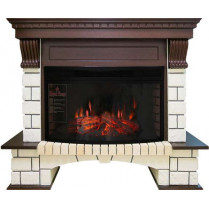 Электрокамин Pierre luxe с очагом Dioramic 33W LED FX Темный дуб (Royal Flame)