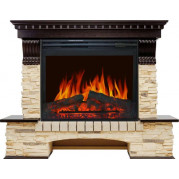 Электрокамин Pierre luxe сланец с очагом Jupiter FX Темный дуб (Royal Flame)