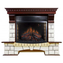 Электрокамин Pierre luxe угловой с очагом Dioramic 28 LED FX Темный дуб (Royal Flame)