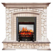 Электрокамин Preston с очагом Fobos FX M / Majestic FX M Слоновая кость (RoyalFlame)