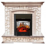 Majestic черный Электрокамин Preston с очагом Fobos FX M / Majestic FX M Слоновая кость (RoyalFlame)