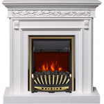 Aspen Золото Электрокамин Valletta с очагом Aspen Black / Brass Белый (RoyalFlame)