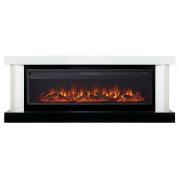 Электрокамин Vancouver с очагом Vision 60 LOG LED Белый / Черный (Royal Flame)
