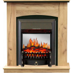 Fobos черный Электрокамин Barcelona с очагом Fobos FX M / Majestic FX M Дуб золотой (RoyalFlame)