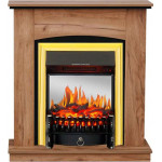 Fobos золото Электрокамин Barcelona с очагом Fobos FX M / Majestic FX M Дуб табачный (RoyalFlame)