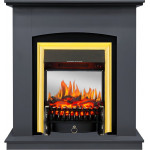 Fobos золото Электрокамин Barcelona с очагом Fobos FX M / Majestic FX M Графит (RoyalFlame)