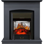 Majestic черный Электрокамин Barcelona с очагом Fobos FX M / Majestic FX M Графит (RoyalFlame)
