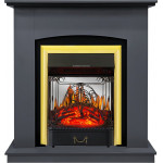 Majestic золото Электрокамин Barcelona с очагом Fobos FX M / Majestic FX M Графит (RoyalFlame)